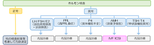 ホルモン検査の結果に基づいた治療方針