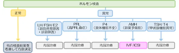 ホルモン検査の結果に基づいた治療方針